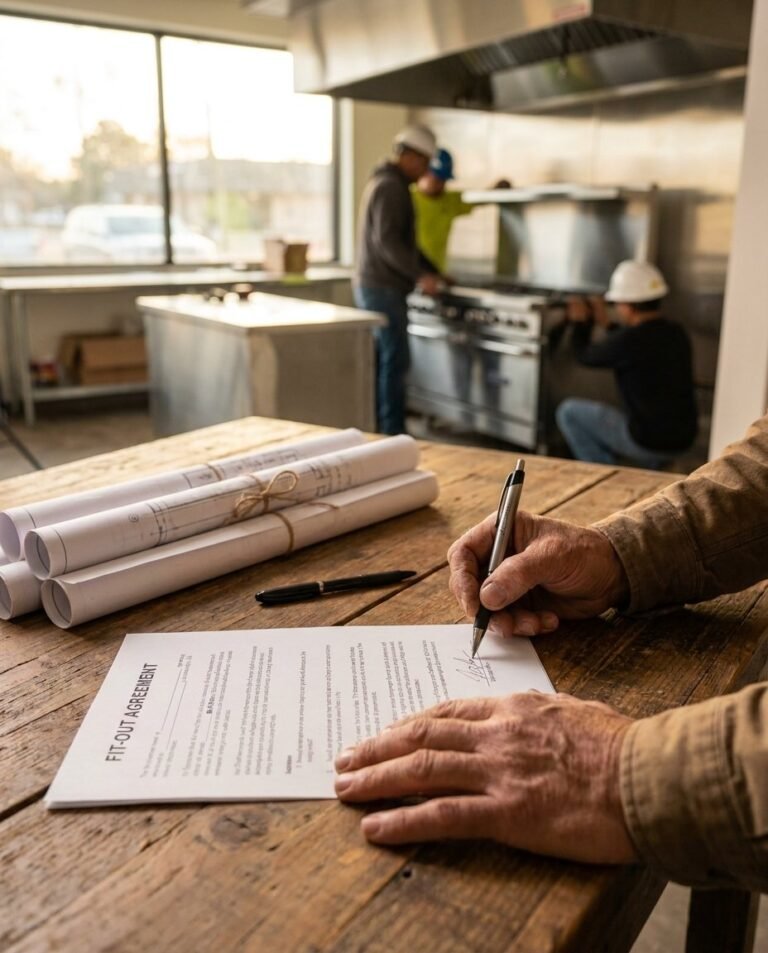 Signing a restaurant fit-out agreement