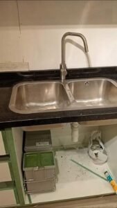 Motor City kitchen sink and faucet installation