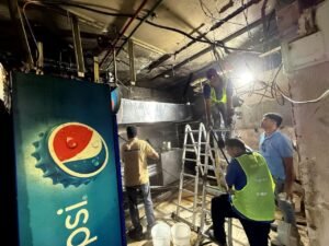 Teddy Tech team working on Little Lahore kitchen exhaust system